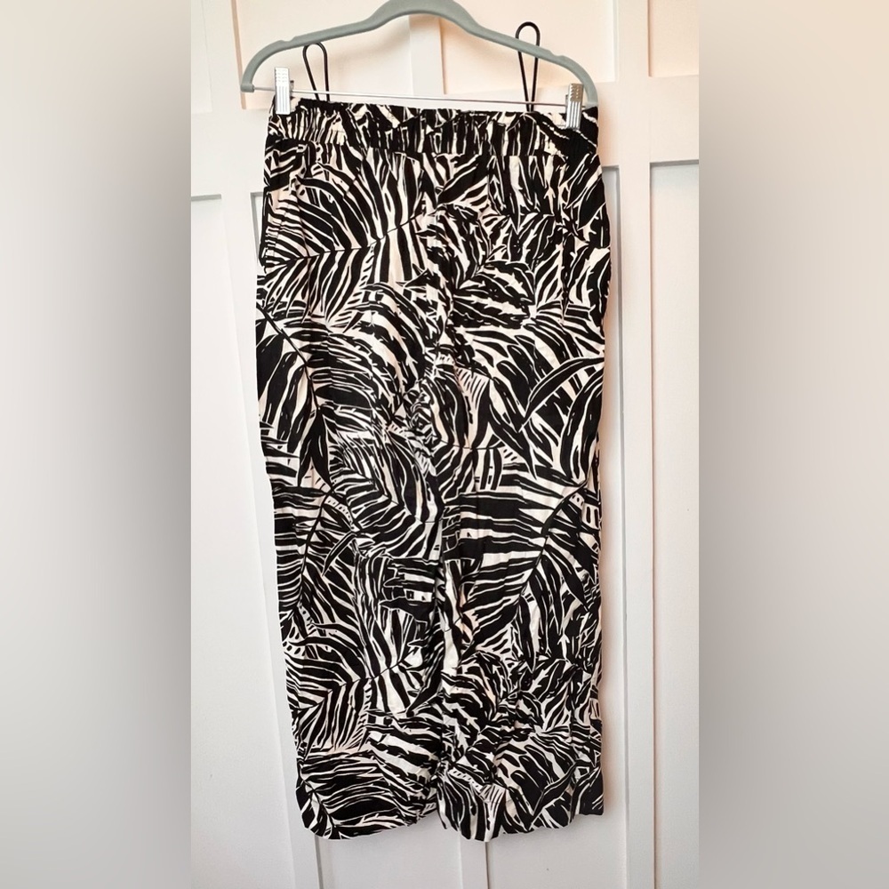 Panama Jack Size Large Wide Leg Linen Blend Pant Pockets Resort Vacation Cruise